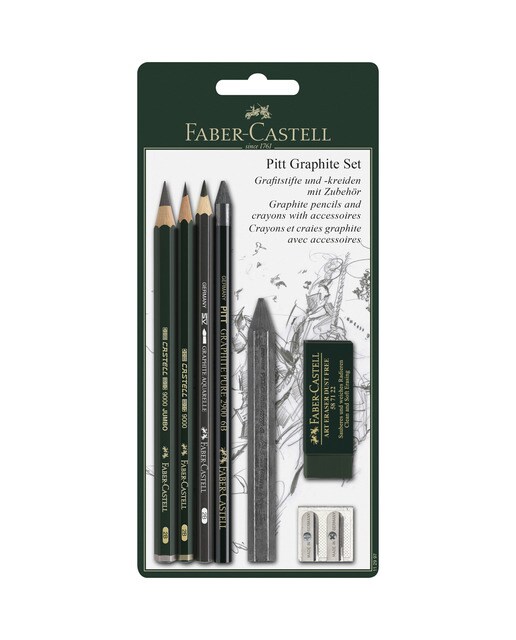 Blister de 3 Lápis Grafite mais Acessórios Faber-Castell Multicolor-1