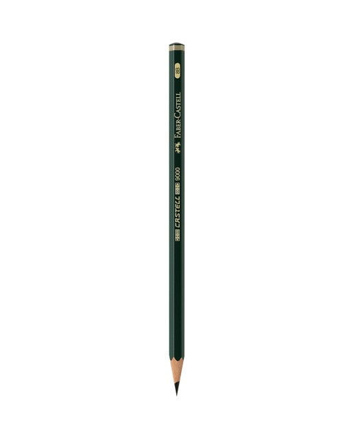 Lápiz CASTELL 9000 Graduación 8B para Escribir y Abocetar Faber Castell Negro Negro-1