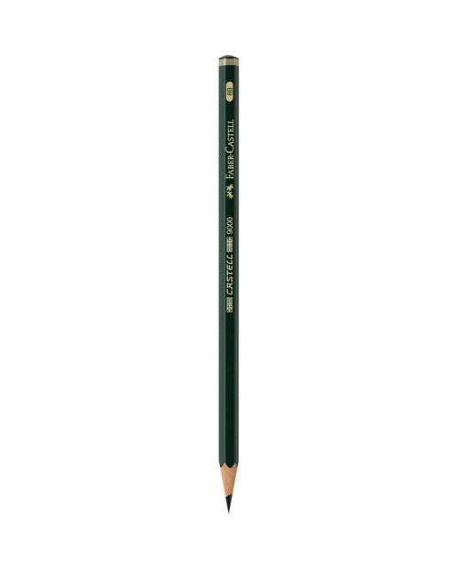 Lápiz CASTELL 9000 Graduación 8B para Escribir y Abocetar Faber Castell Negro