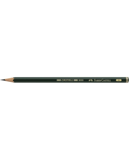 Lápiz CASTELL 9000 Graduación H para Escribir y Abocetar Faber Castell Negro Negro-2