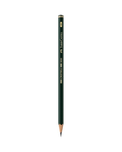 Lápiz CASTELL 9000 Graduación 3H para Escribir y Abocetar Faber Castell Negro Negro-1