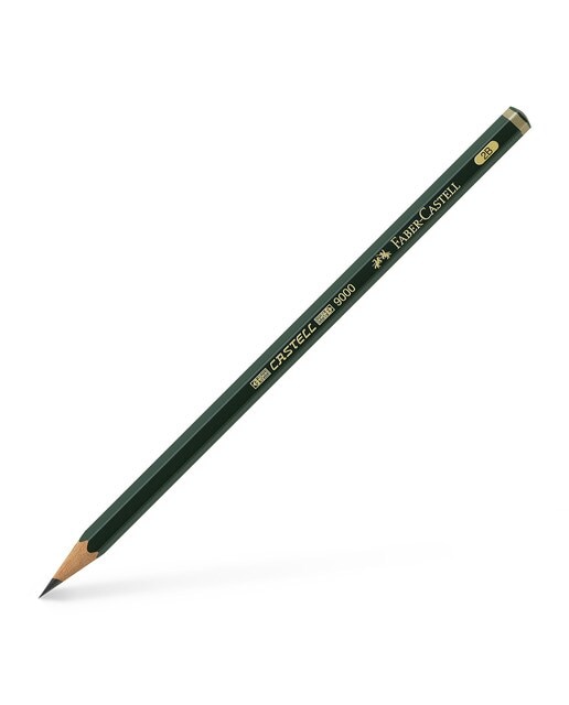Imagen 0 de Lápiz CASTELL 9000 Graduación 2B para Escribir y Abocetar Faber Castell Negro