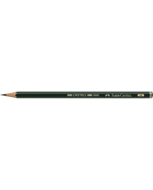 Lápiz CASTELL 9000 Graduación 2B para Escribir y Abocetar Faber Castell Negro Negro-2