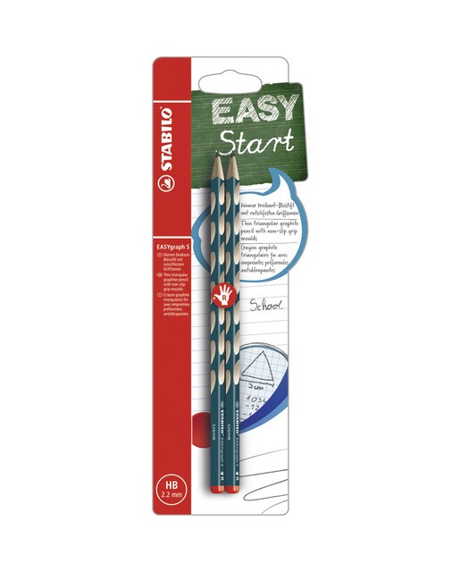Blister de 2 Lápis Ergonómicos Para Destros EASYgraph S - Petróleo Petróleo-1