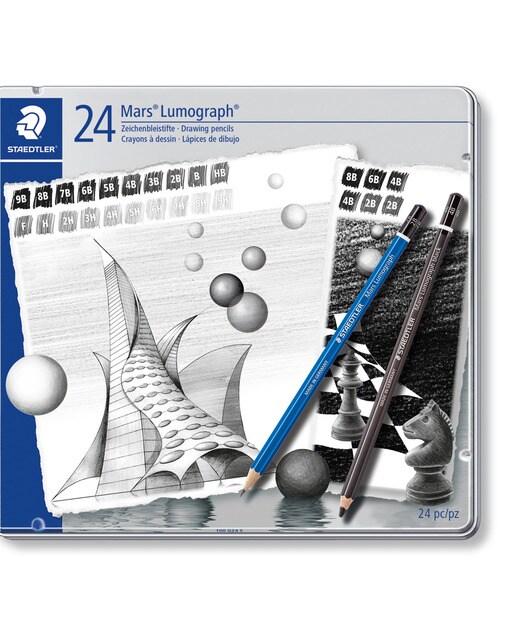 Pack com 24 lápis de grafite Lumograph 1