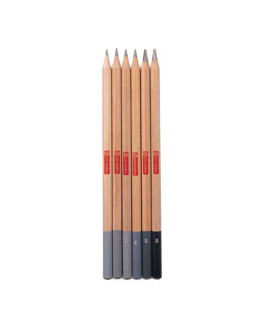 Estojo de Cartão com 6 Lápis de Grafite de Diferentes Durezas - Multicolor Multicolor-2