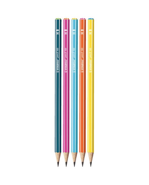 Caixa com 12 Lápis Escolar Hexagonal Pencil 160 - Amarelo Amarelo-2