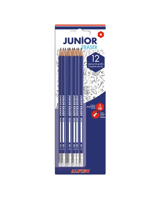 Blister de 12 Lápis de Grafite com Borracha Júnior 1