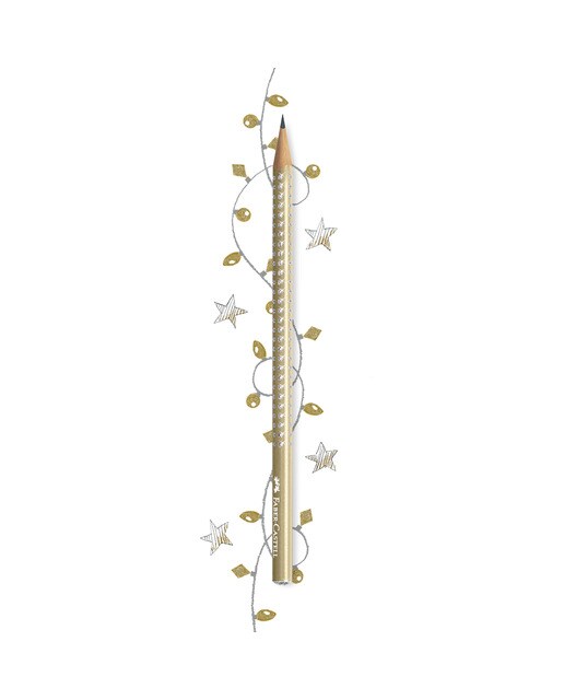 Lápis de Grafite Sparkle - Dourado Perolado Dourado Perolado-3