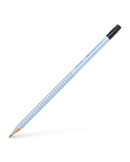 Lápiz grip con goma HB triangular Faber-Castell sky blue Sky Blue-2