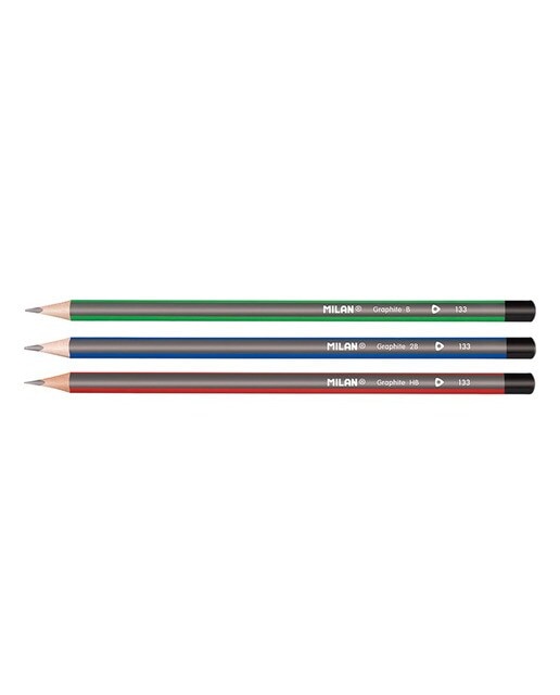Blister de 3 Lápis Triangulares de Grafite + Afias + Borracha 430 Multicolor-2