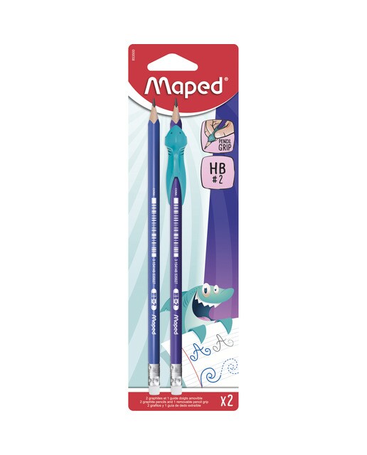 Pack 2 lápis de carvão HB Maped Azul-1
