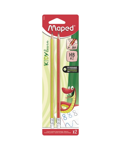 Pack de 2 Lápis de Carvão de aprendizagem MAPED Amarelo / Laranja-1