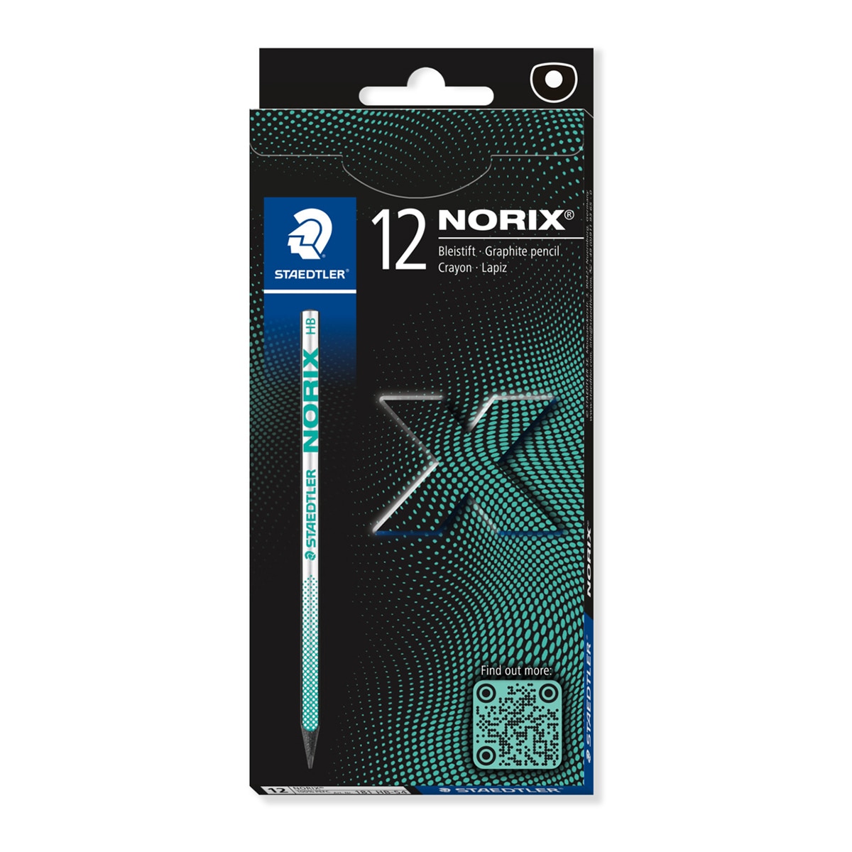 Imagem 0 de Lápis de Grafito Norix Lápis Ecológico, Design Exclusivo, STAEDTLER, Cor Metalizado com Detalles em Cor Turquesa