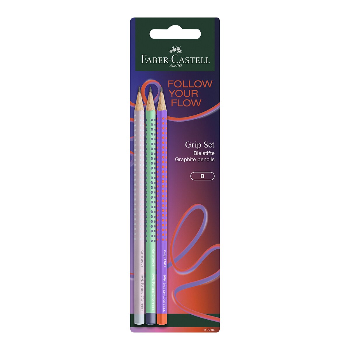 Imagem 0 de Conjunto com 3 Lápiz de Cores em Degrade, nas Cores Blushing Sky, Buzzing Blue e Punchy Melon Faber-Castell