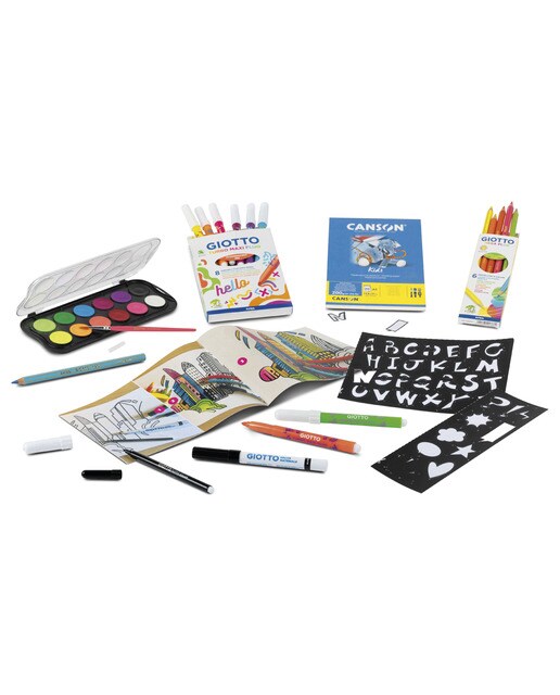 Laboratório de arte Fluo Mania Giotto Multicolor-2