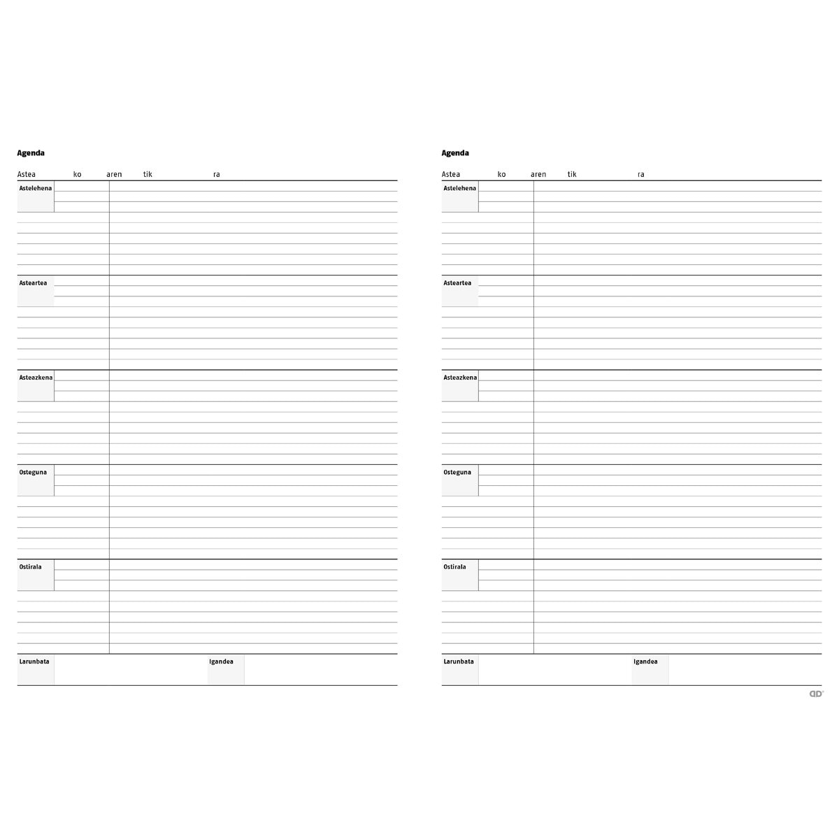 Cuaderno Tríplex Verde Euskera Additio 4