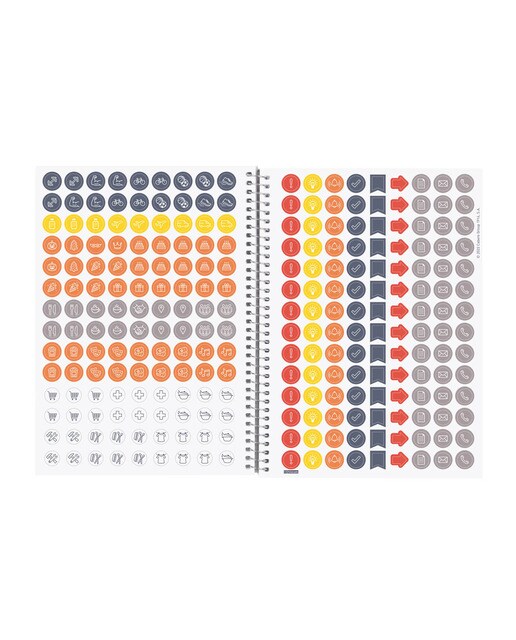 Agenda sin fechar Mytime E10 - 155x212 mm semana vista vertical Finocam internacional multilingüe 8