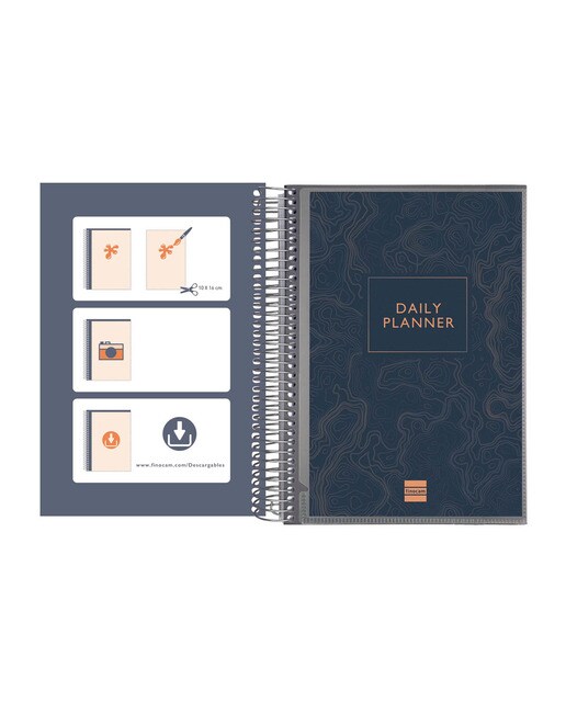 Agenda sem Datas Mytime E10 1 Dia por Página Internacional Multilingue - 155x212 mm 7