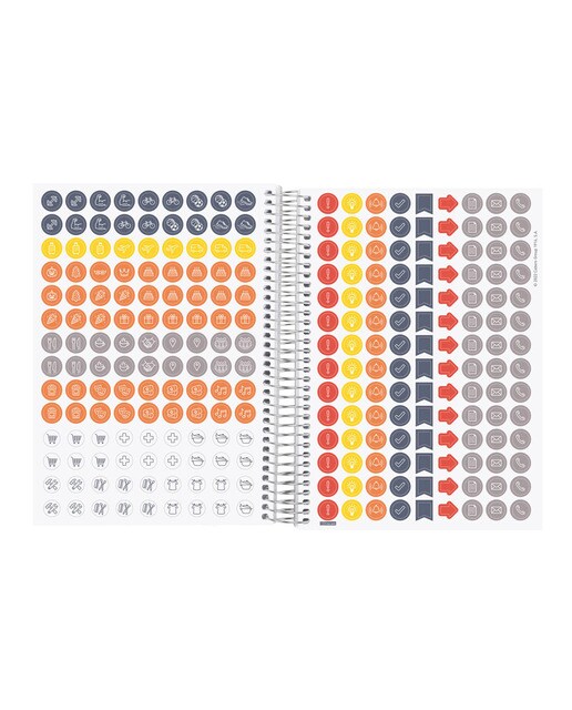 Agenda sem Datas Mytime E10 1 Dia por Página Internacional Multilingue - 155x212 mm 8