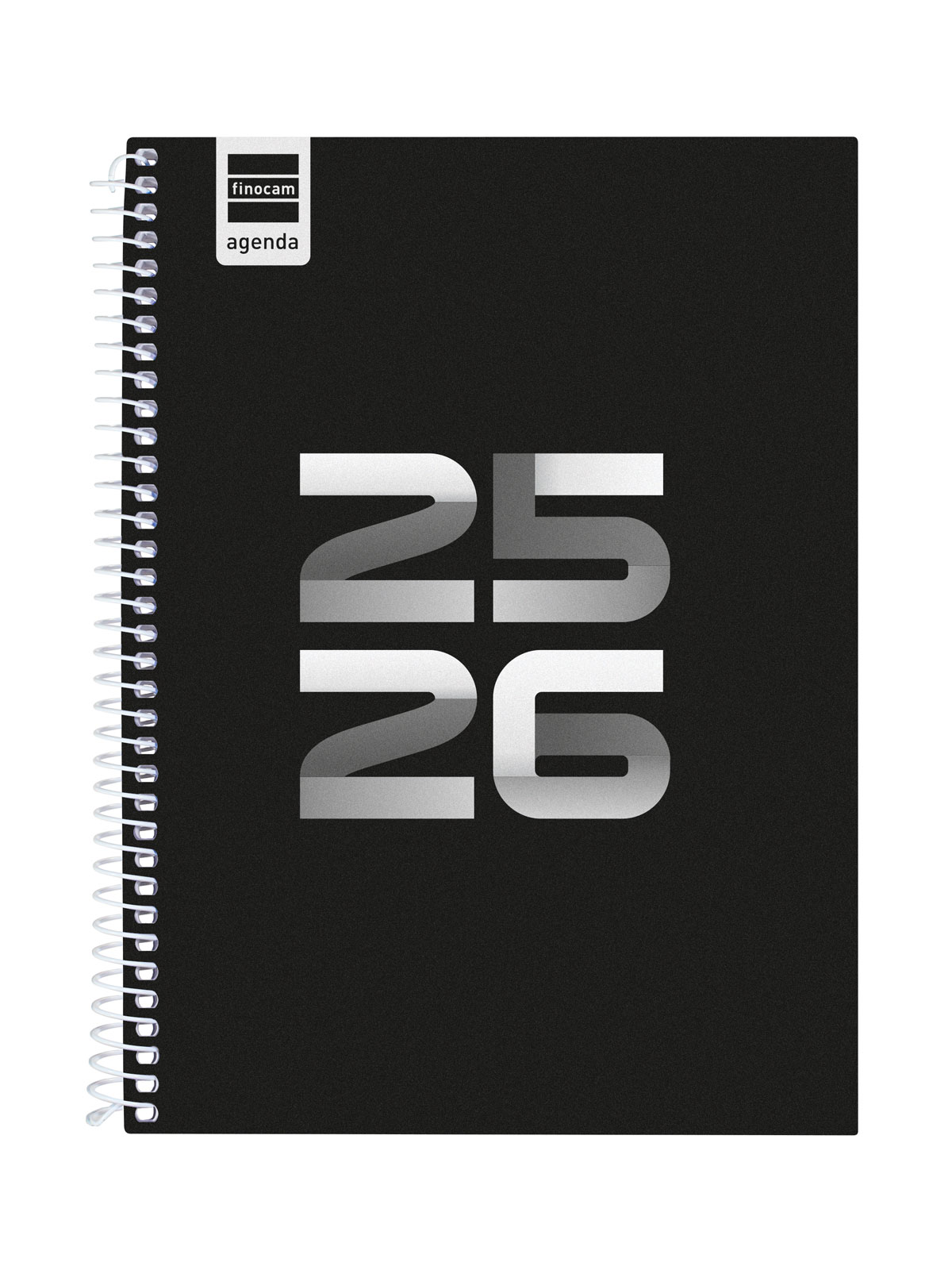 Imagen 0 de Agenda curso 2025-2026 Cool 1/4-155x212 mm semana vista horizontal Finocam negro multilingüe