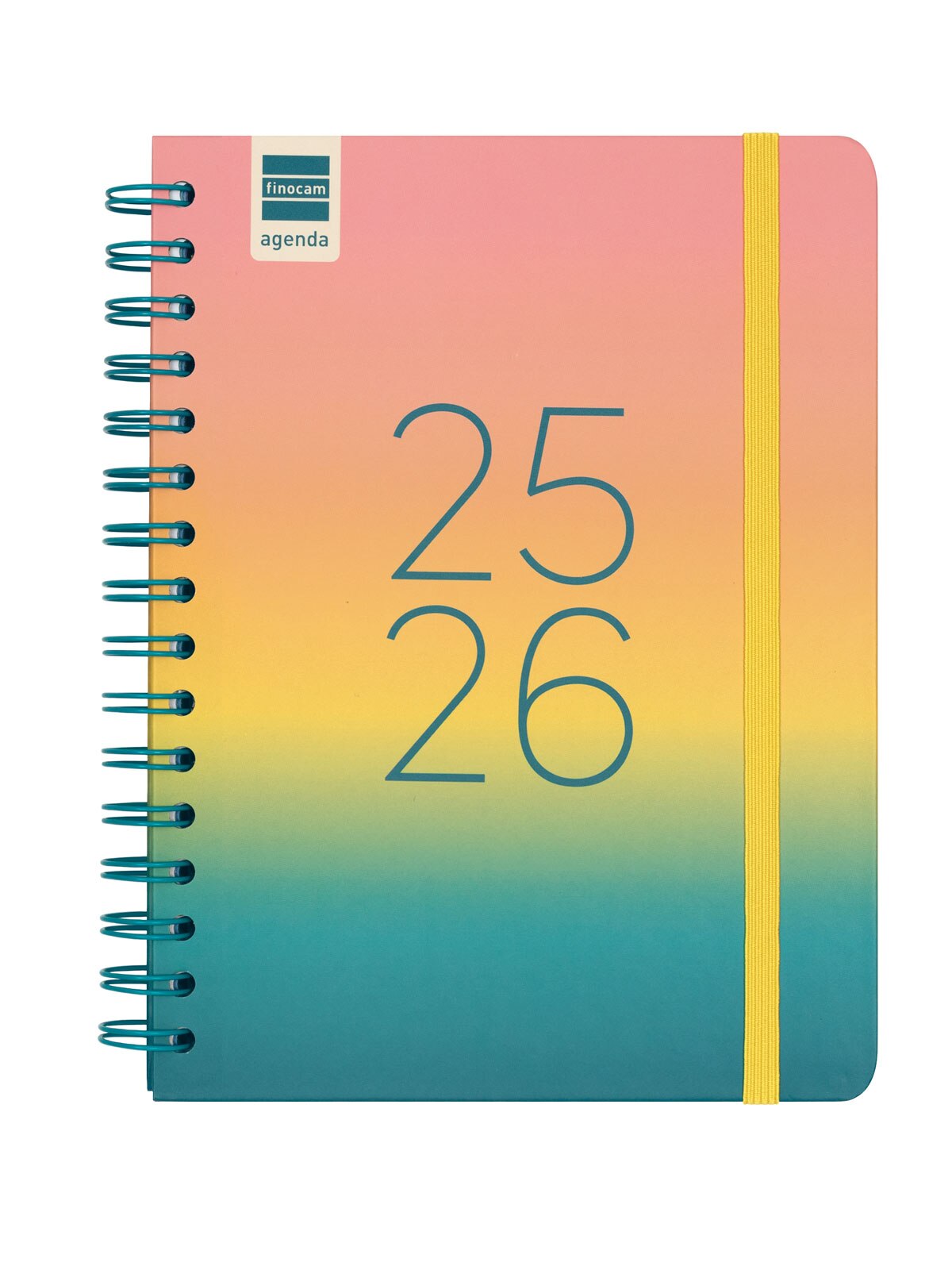 Agenda curso 2025-2026 Cosmo 1/4-155x212 mm semana vista horizontal Iris Finocam Multicolor-1