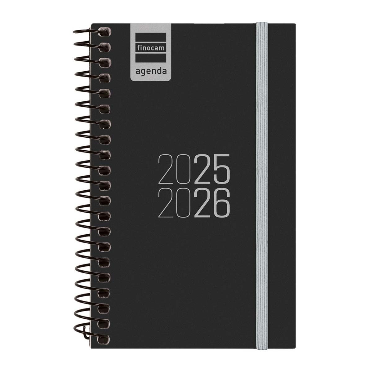 Imagen 0 de Agenda curso 2025-2026 Espir E3-79x127 mm semana vista horizontal Finocam negro