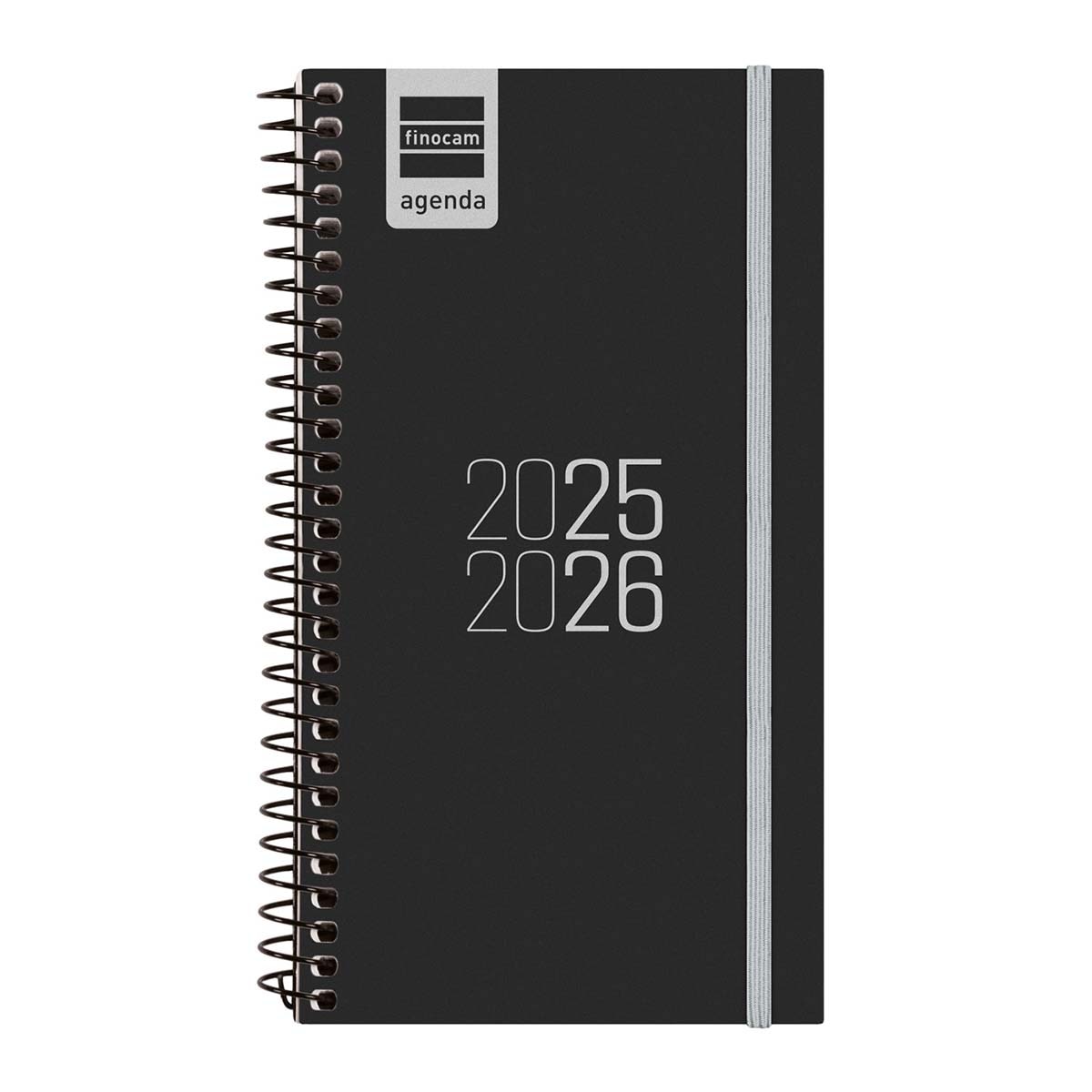 Agenda curso 2025-2026 Espir E9-94x171 mm semana vista horizontal Finocam preto Preto-1