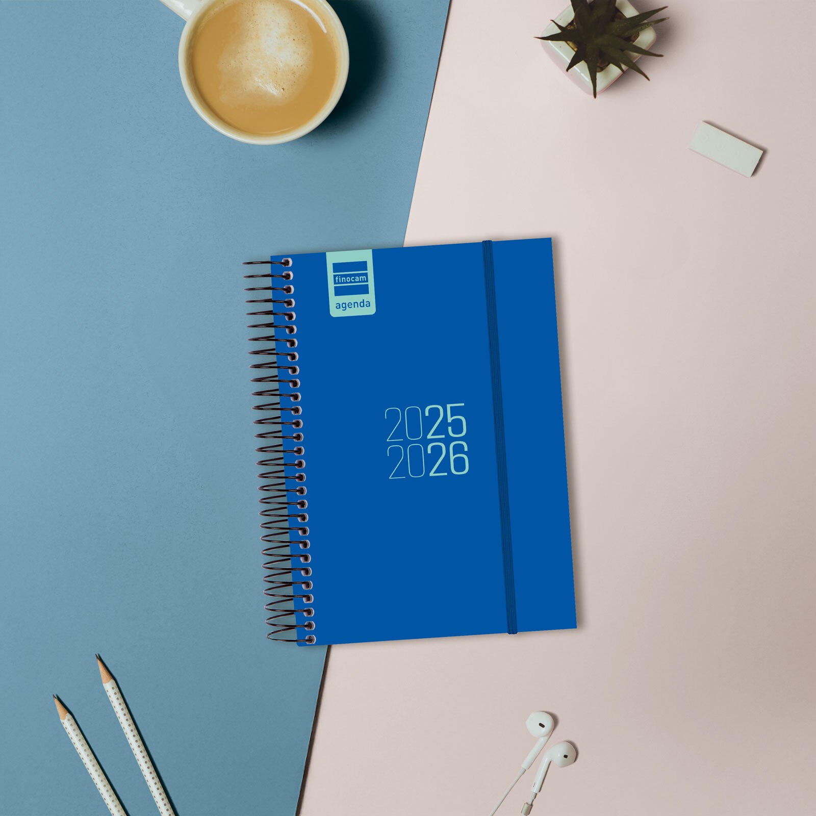 Agenda curso 2025-2026 Espir E8-120x171 mm 1 dia página Finocam azul Azul-2
