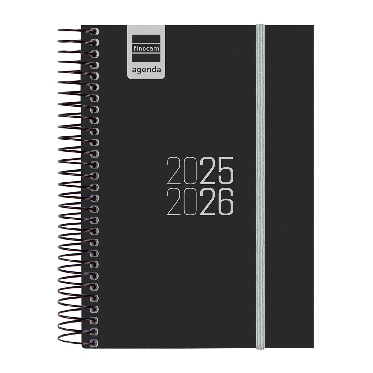 Agenda curso 2025-2026 Espir E8-120x171 mm 1 dia página Finocam preto Preto-1