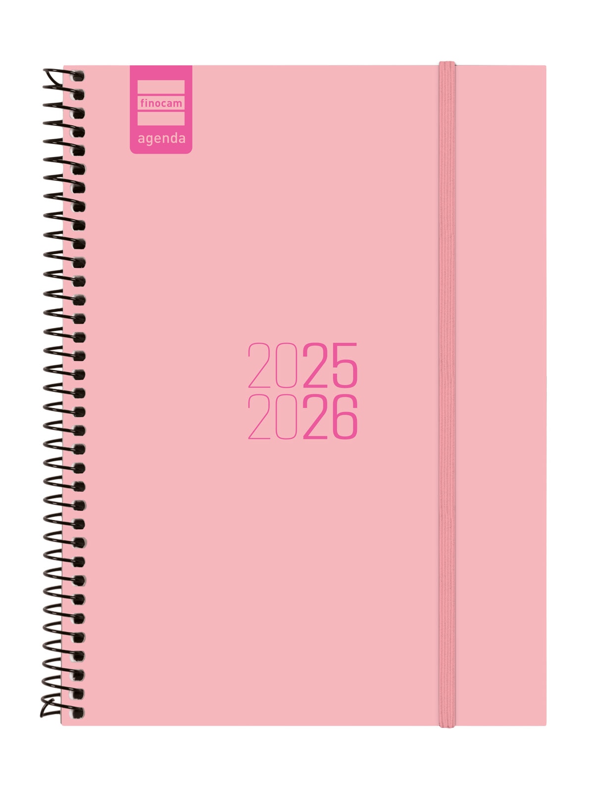 Agenda curso 2025-2026 Espir E10-155x212 mm semana vista horizontal Finocam rosa Rosa-1