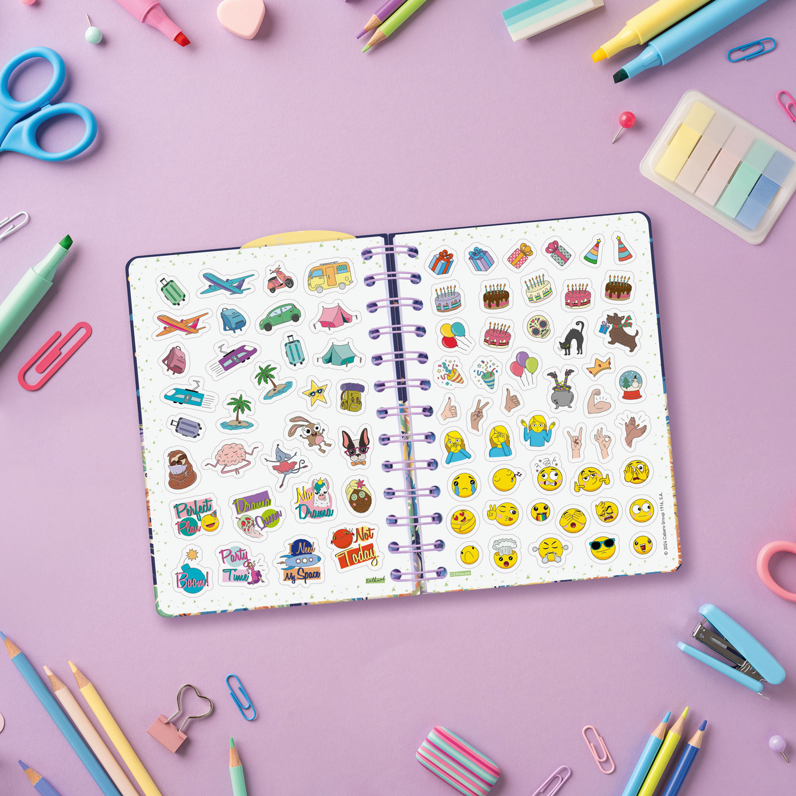 Agenda curso 2025-2026 Talkual 1/8-120x169 mm semana vista horizontal Vida Finocam Multicolor-6