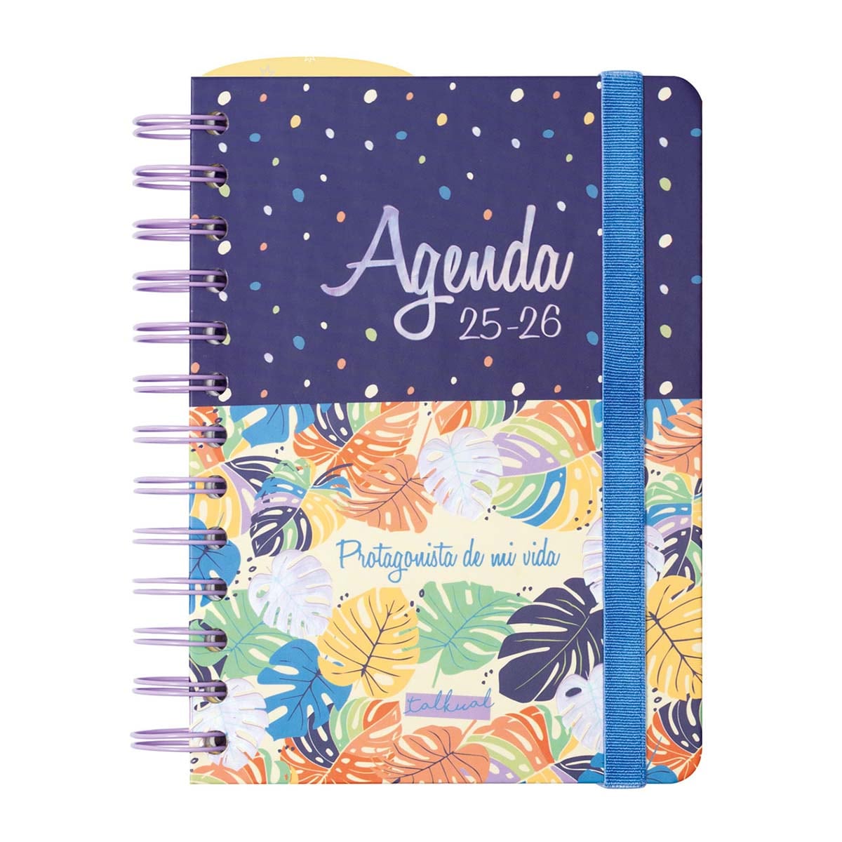 Agenda curso 2025-2026 Talkual 1/8-120x169 mm 1 día página Vida Finocam Multicolor-1