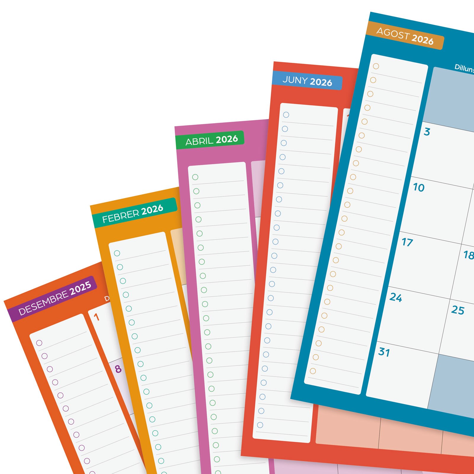 Agenda curso 2025-2026 Cosmo 1/4-155x212 mm 1 día página Iris Finocam catalán Multicolor-8