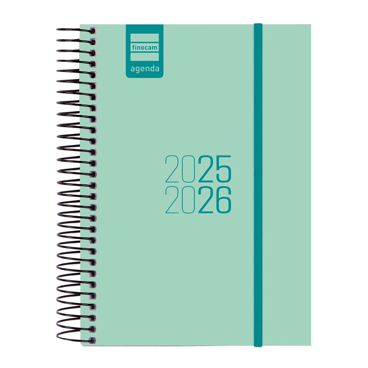 Imagen 0 de Agenda curso 2025-2026 Espir E8-120x171 mm 1 día página Finocam azul turquesa catalán