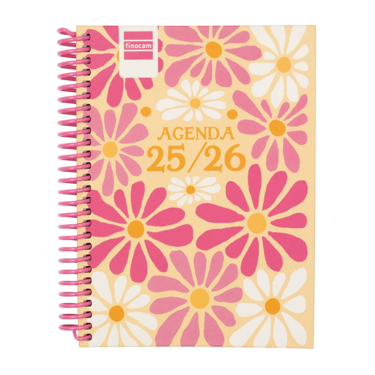 Agenda curso 2025-2026 Diva 1/8-120x164 mm semana vista horizontal Spring Finocam portugués multilingüe Multicolor-1