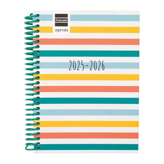 Imagem 0 de Agenda curso 2025-2026 Diva 1/8-120x164 mm semana vista horizontal Colors Finocam português multilingue