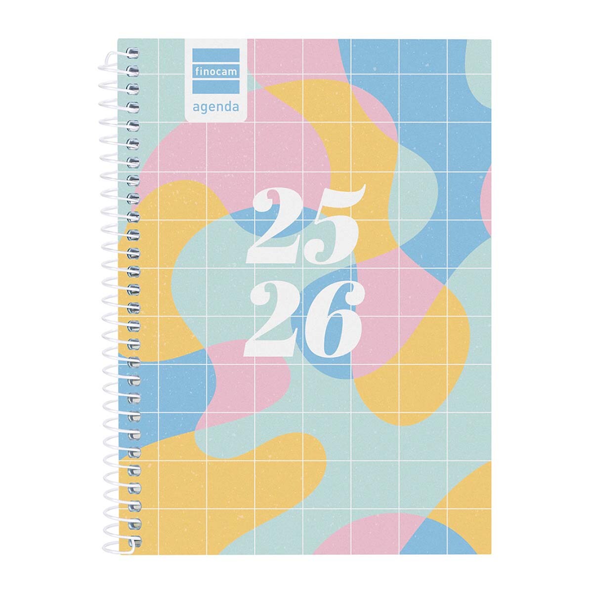 Agenda curso 2025-2026 Gamma 1/8-120x164 mm semana vista horizontal Art Finocam portugués multilingüe Multicolor-1