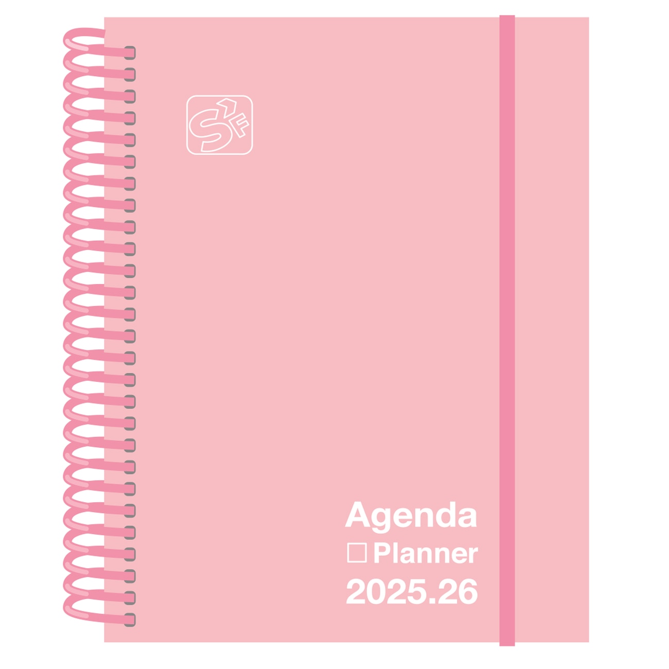 Agenda escolar 2025-2026 semana a la vista Iki Pastel Rosa Senfort Catalán Rosa-1