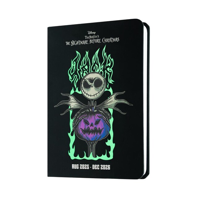 Imagen 0 de Agenda escolar 2025/2026 semana vista pocket 17 meses Disney Pesadilla Antes De Navidad Erik negro