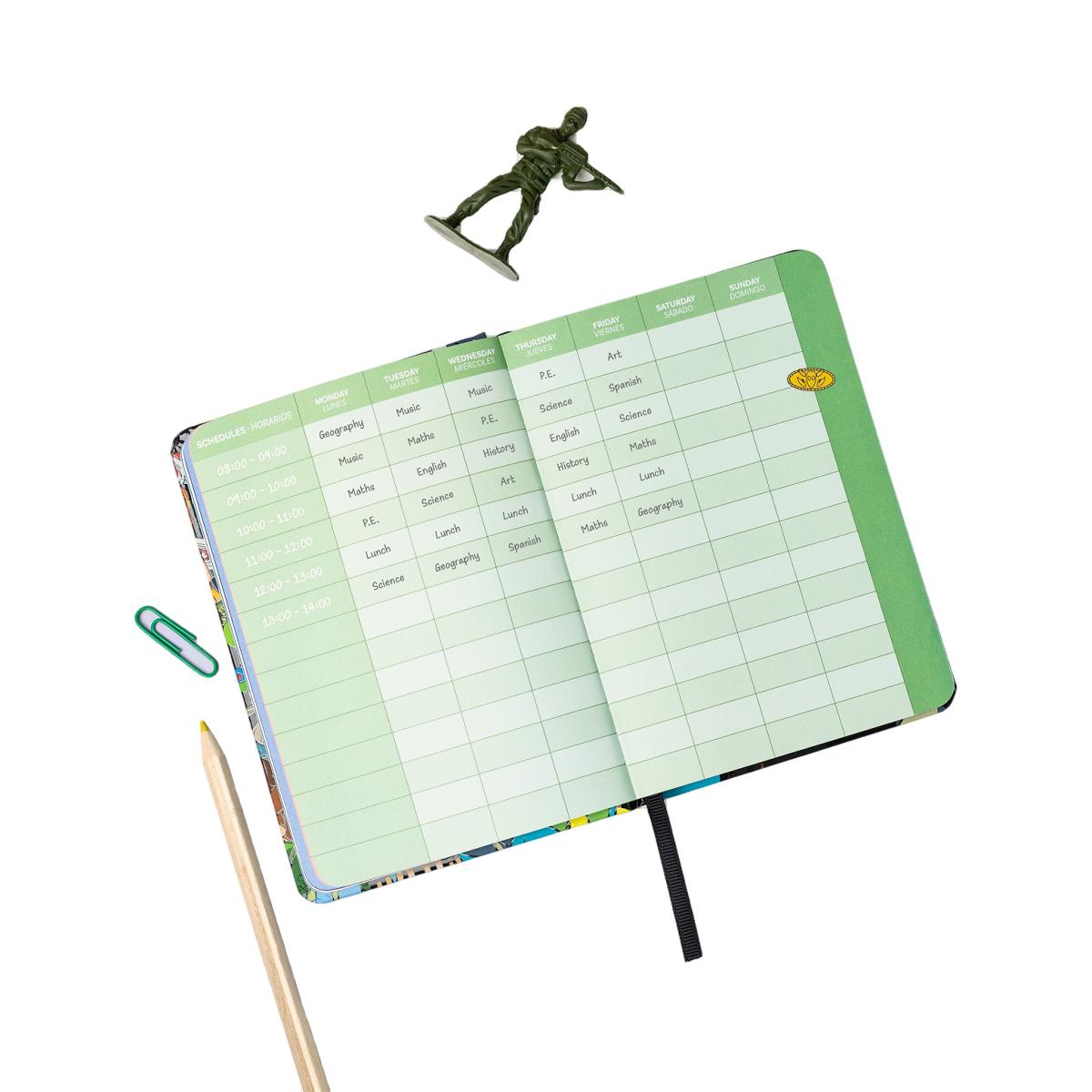 Agenda escolar 2025/2026 semana vista pocket 17 meses Disney Pixar Toy Story 30 aniversario Erik azul Azul / Negro-4
