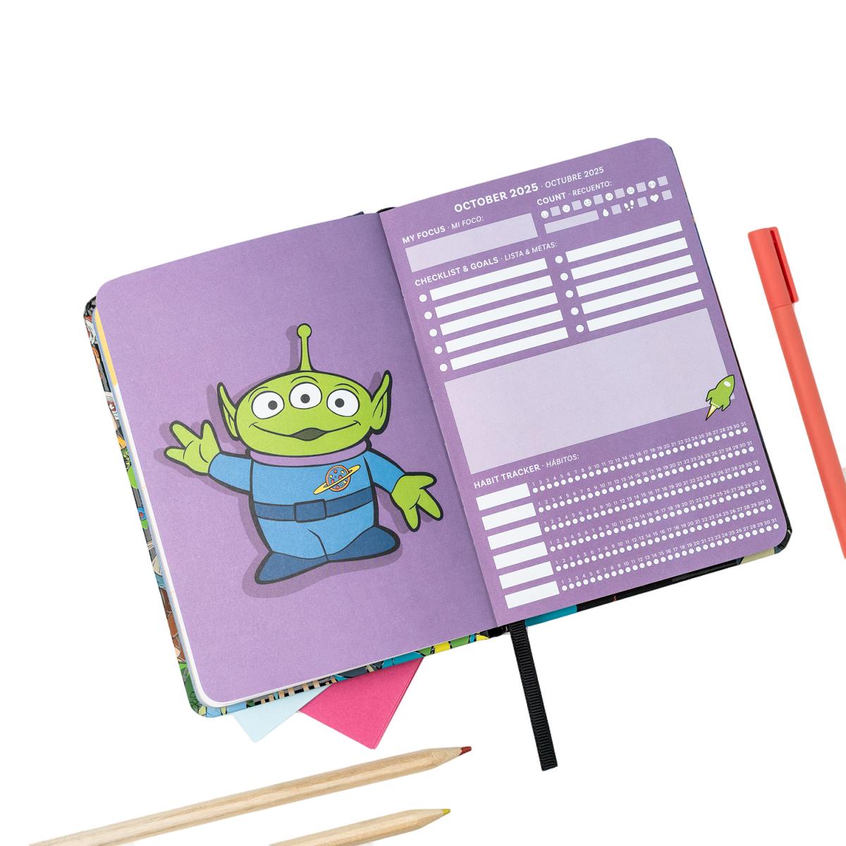 Agenda escolar 2025/2026 semana vista pocket 17 meses Disney Pixar Toy Story 30 aniversario Erik azul Azul / Negro-5