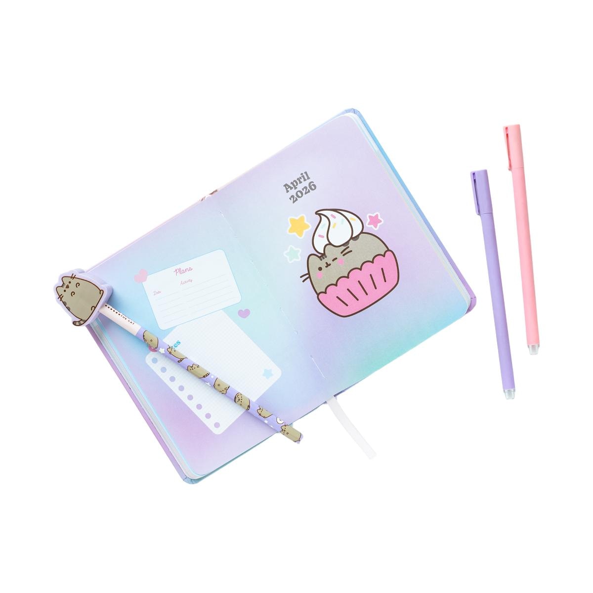 Agenda escolar 2025/2026 semana vista pocket 17 meses Pusheen Erik rosa 5