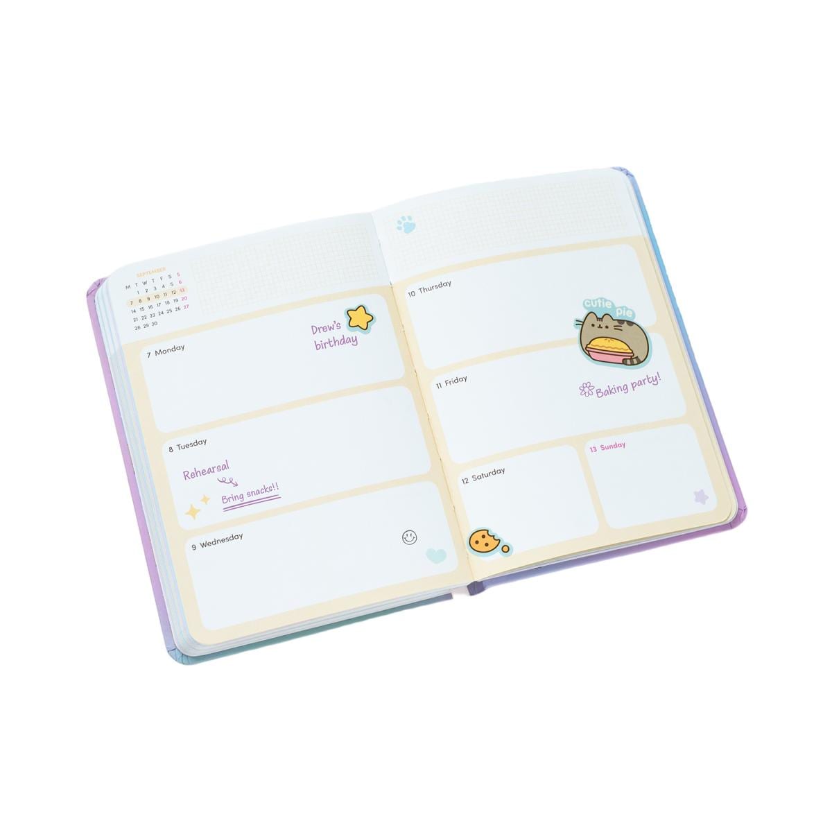 Agenda escolar 2025/2026 semana vista pocket 17 meses Pusheen Erik rosa 6