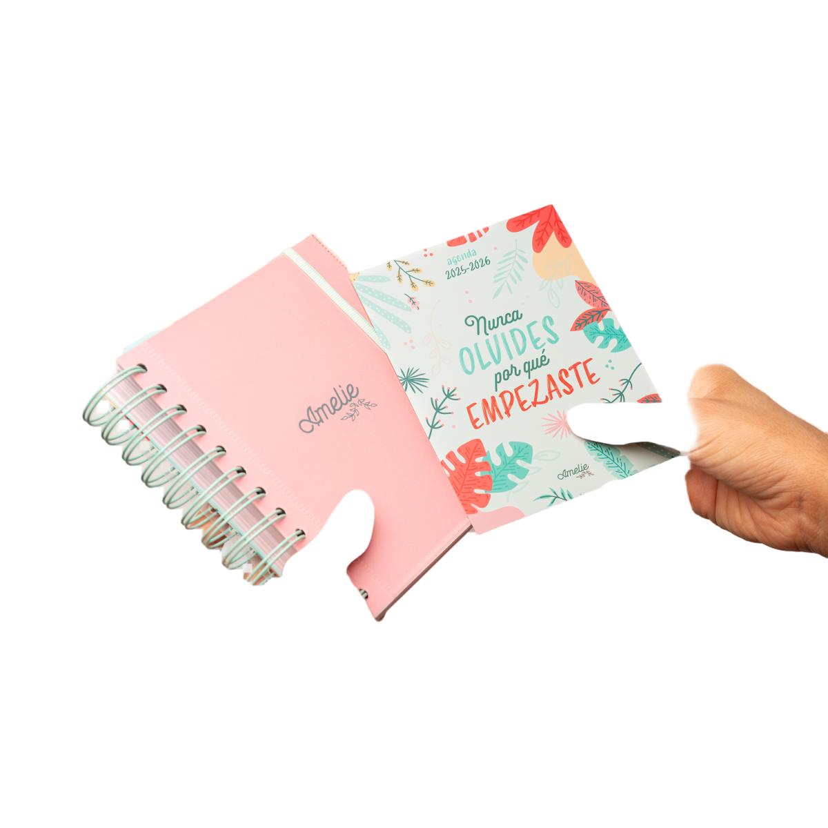 Agenda escolar 2025/2026 día página M 11 meses Amelie Erik azul Azul / Rosa-7