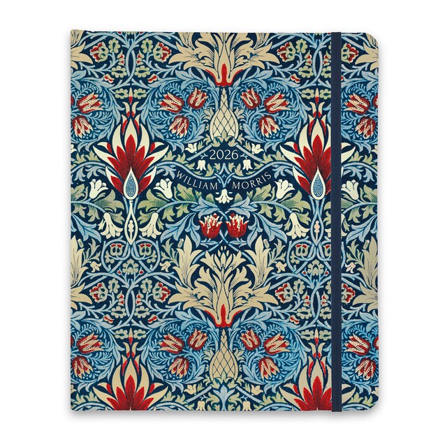 Imagen 0 de Agenda 17 meses 2025/2026 semana vista Idole William Morris Kokonote azul