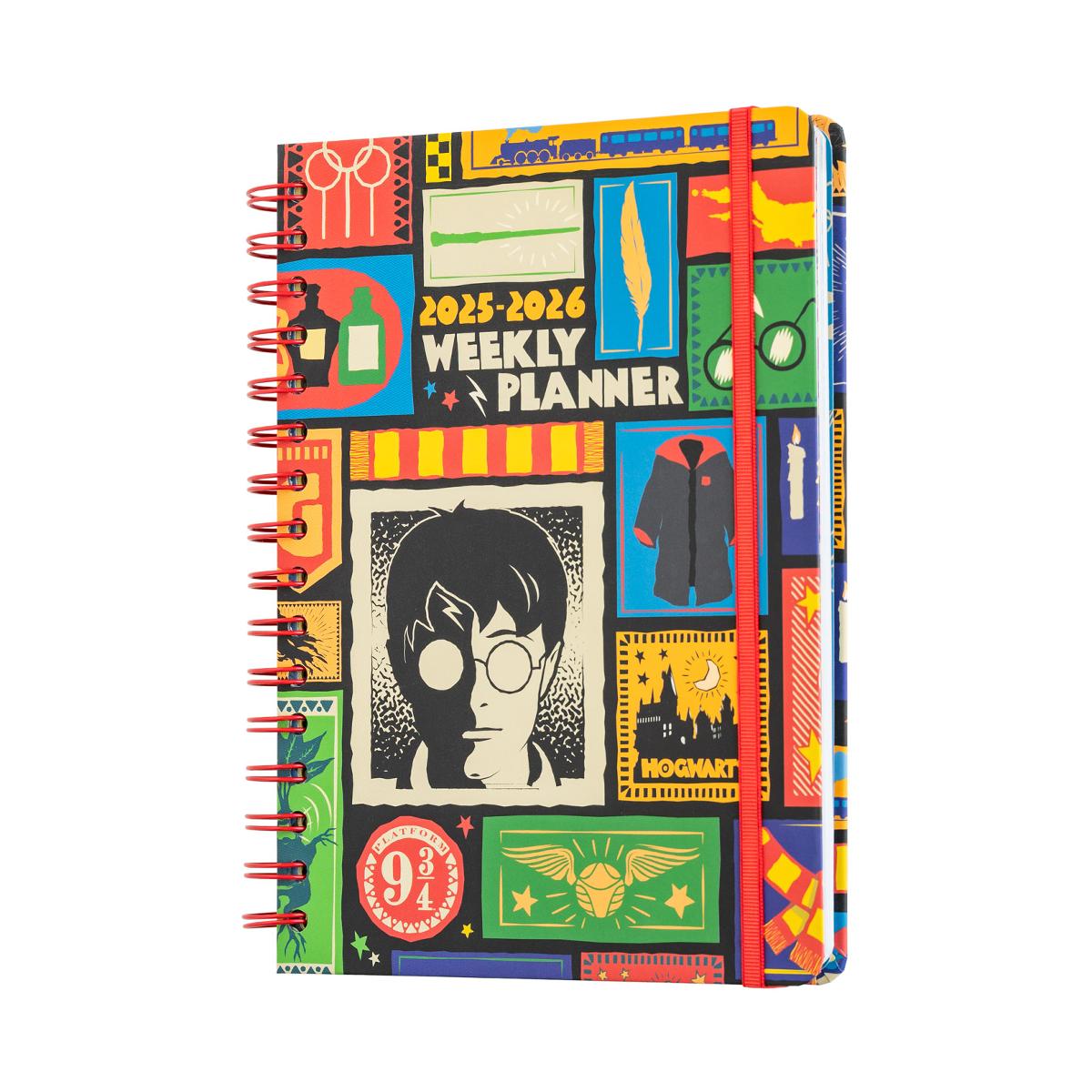 Imagen 0 de Agenda escolar 2025/2026 semana vista A5 12 meses Harry Potter Erik rojo