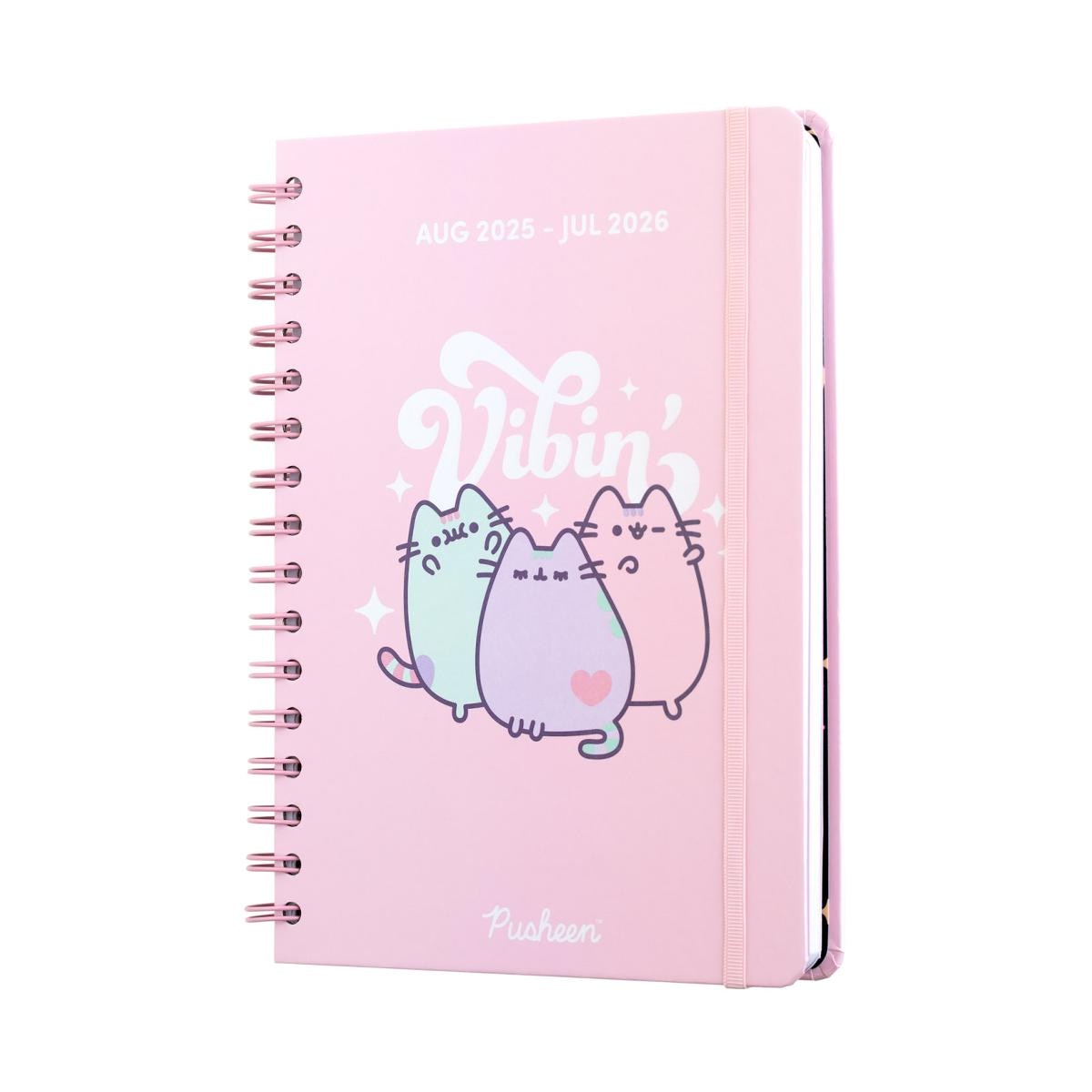 Imagen 0 de Agenda escolar 2025/2026 semana vista A5 12 meses Pusheen Erik rosa