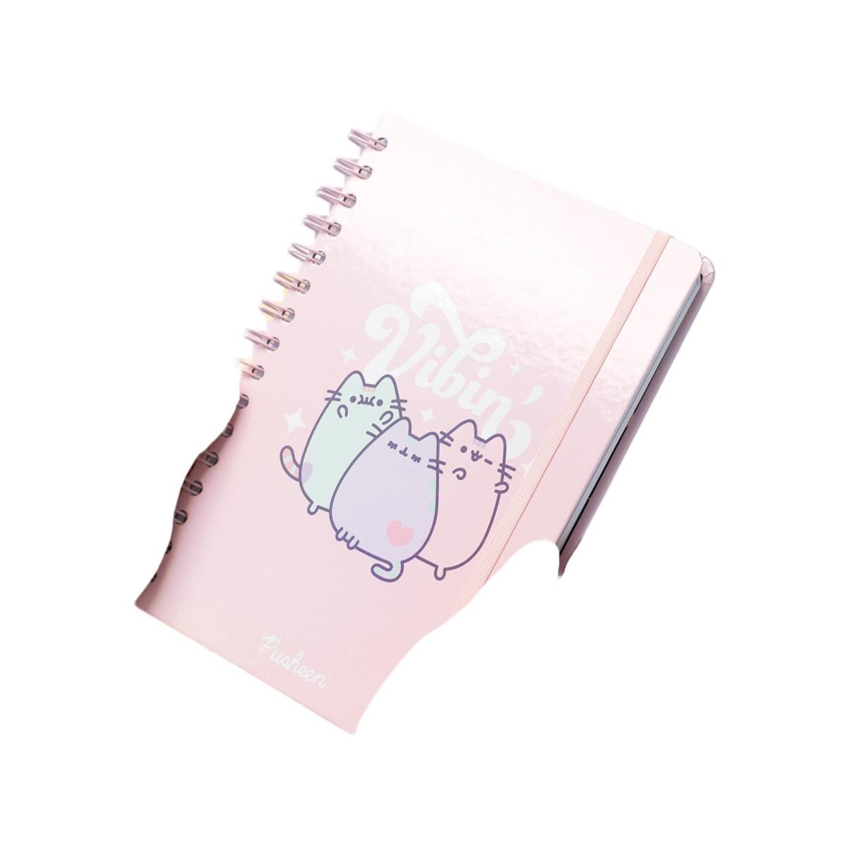 Agenda escolar 2025/2026 semana vista A5 12 meses Pusheen Erik rosa Rosa / Blanco-3