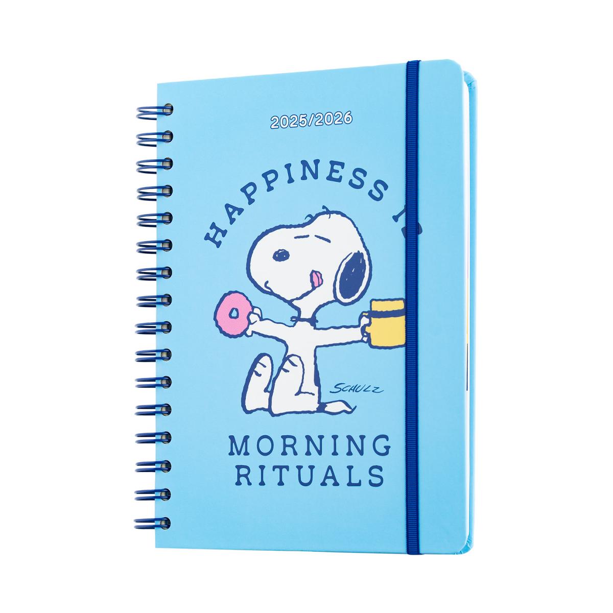 Agenda escolar 2025/2026 semana vista A5 12 meses Snoopy Erik azul Azul / Blanco-1